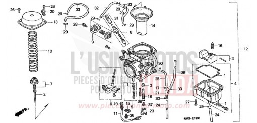 CARBURATEUR NX650W de 1998